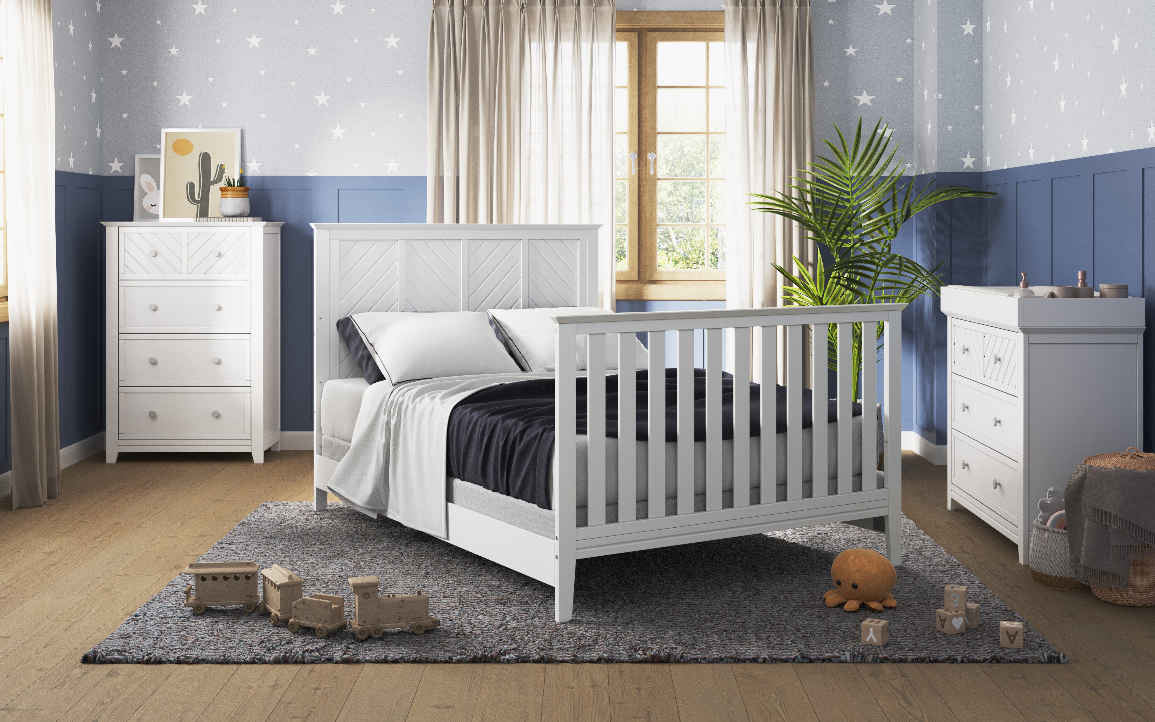 Child Craft 4-in-1 Baby Crib Atwood, Matte White