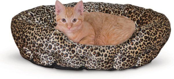 KandH Pet Products Self-Warming Nuzzle Nest Bolster Cat and Dog Bed