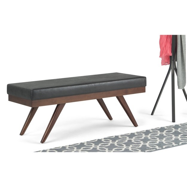 Simplihome Vegan Leather Ottoman Bench Chanelle