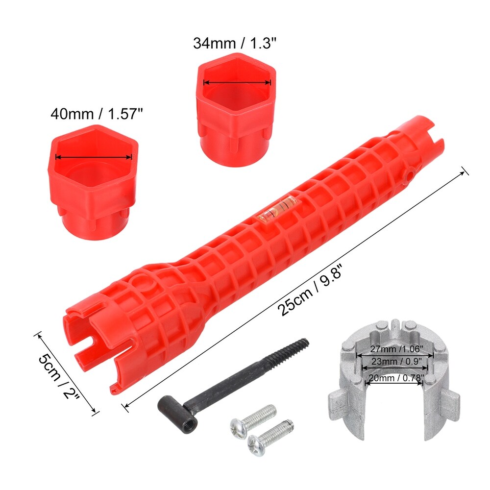 8in1 Faucet and Sink Installer Tool Multipurpose Wrench Plumbing Tool   Red