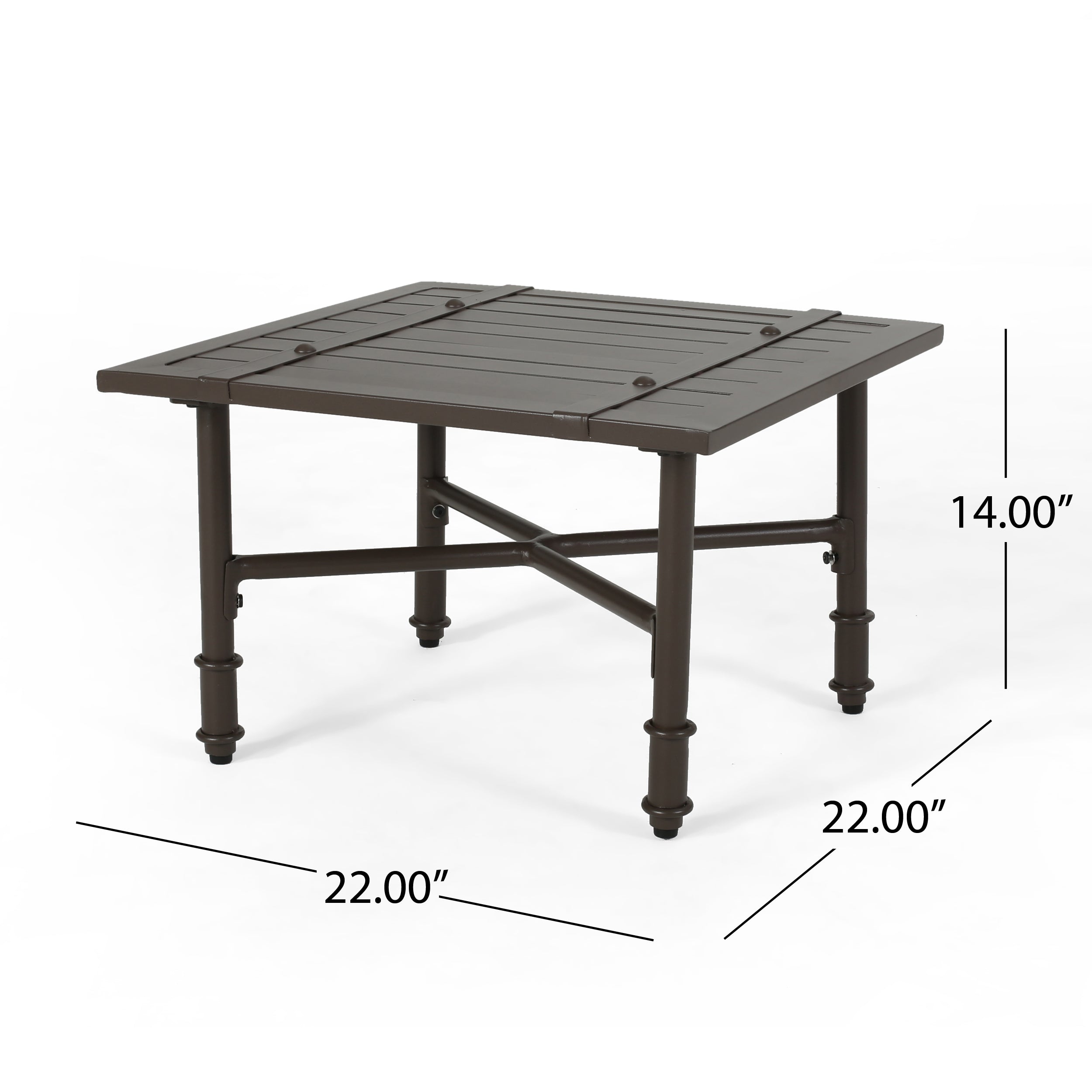 Francis Outdoor Aluminum Side Table