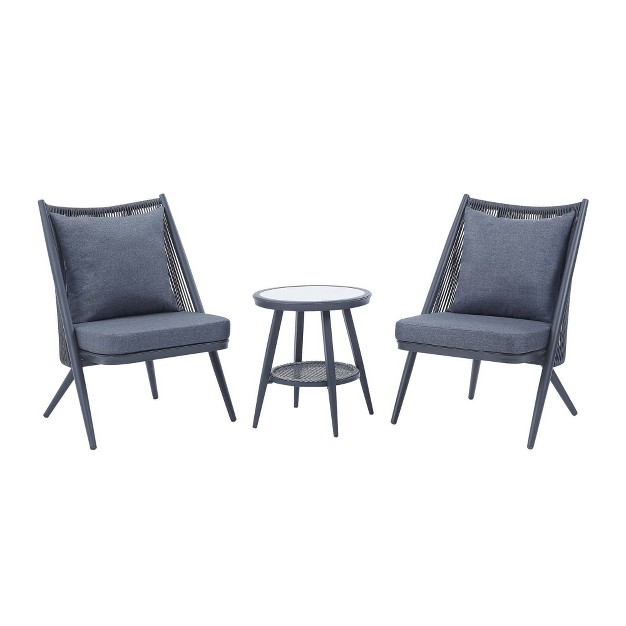 3pc Dirk Patio Chair With Side Table Mibasics