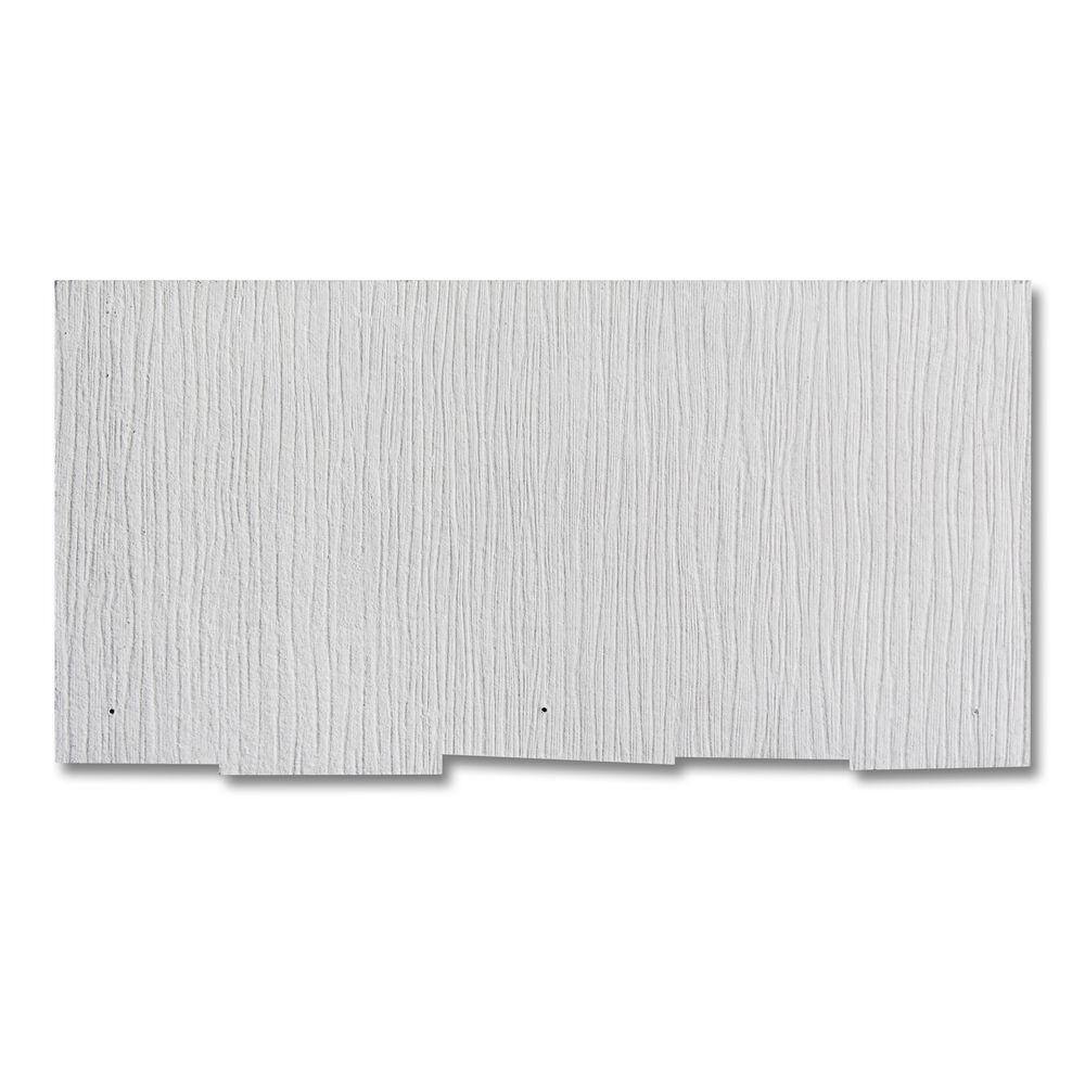 GAF WeatherSide Purity Thatched 12 in. x 24 in. Fiber-Cement Siding Shingle (19-Bundle) 2215000WG