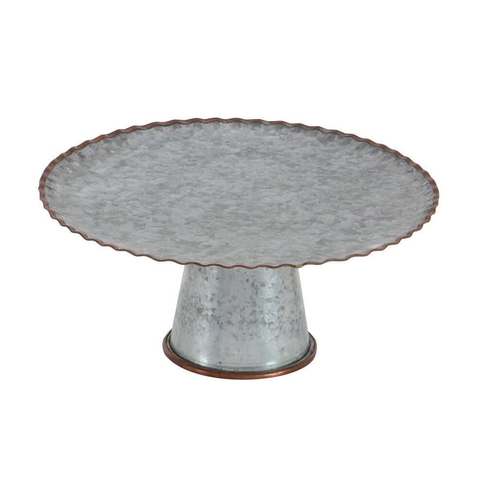 Gray Metal Galvanized Cake Stand (Set of 3)   S/3 9\