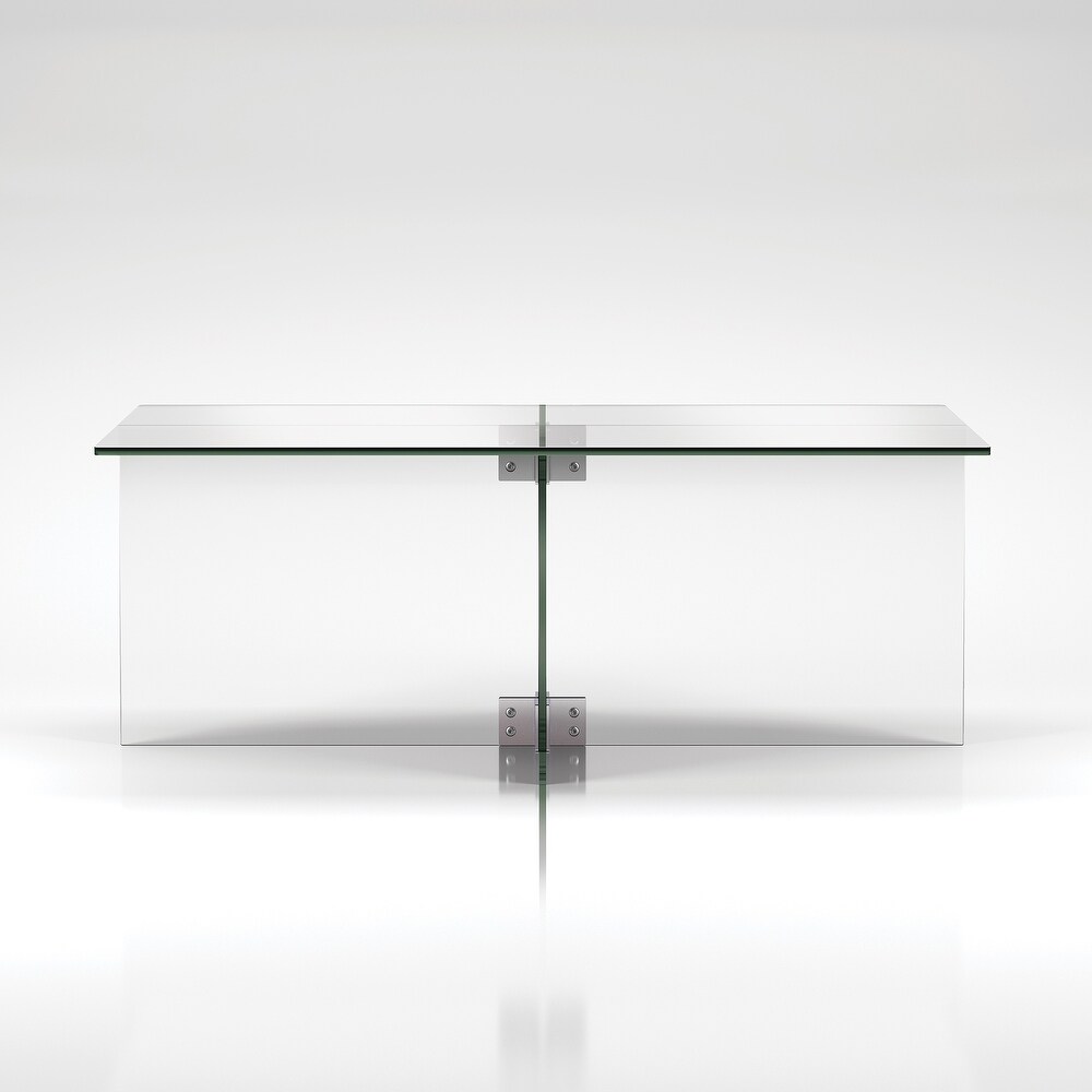 Silver Orchid Carlisle Glass Coffee Table