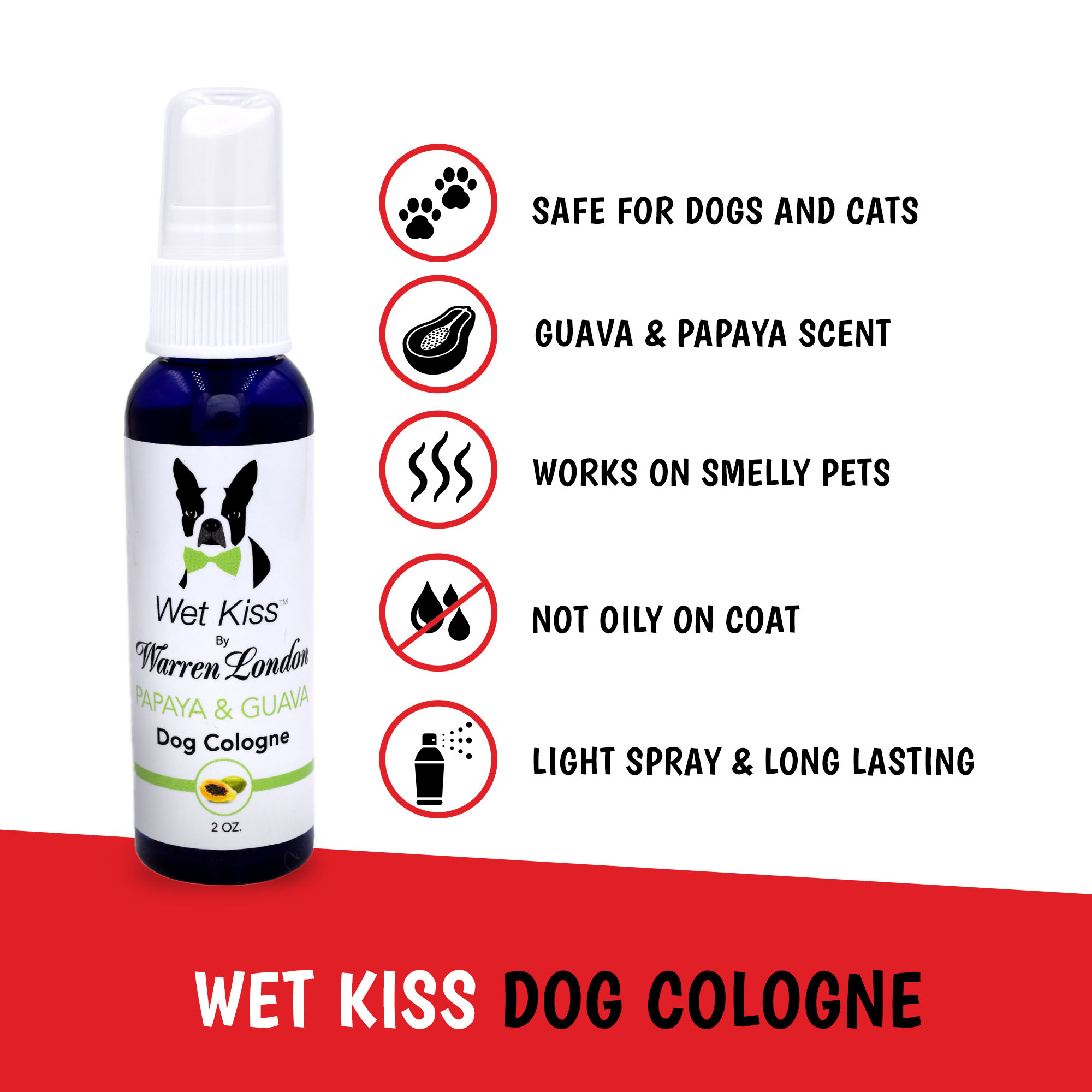 Warren London Papaya  Guava Dog Spray， 2 fl. oz.