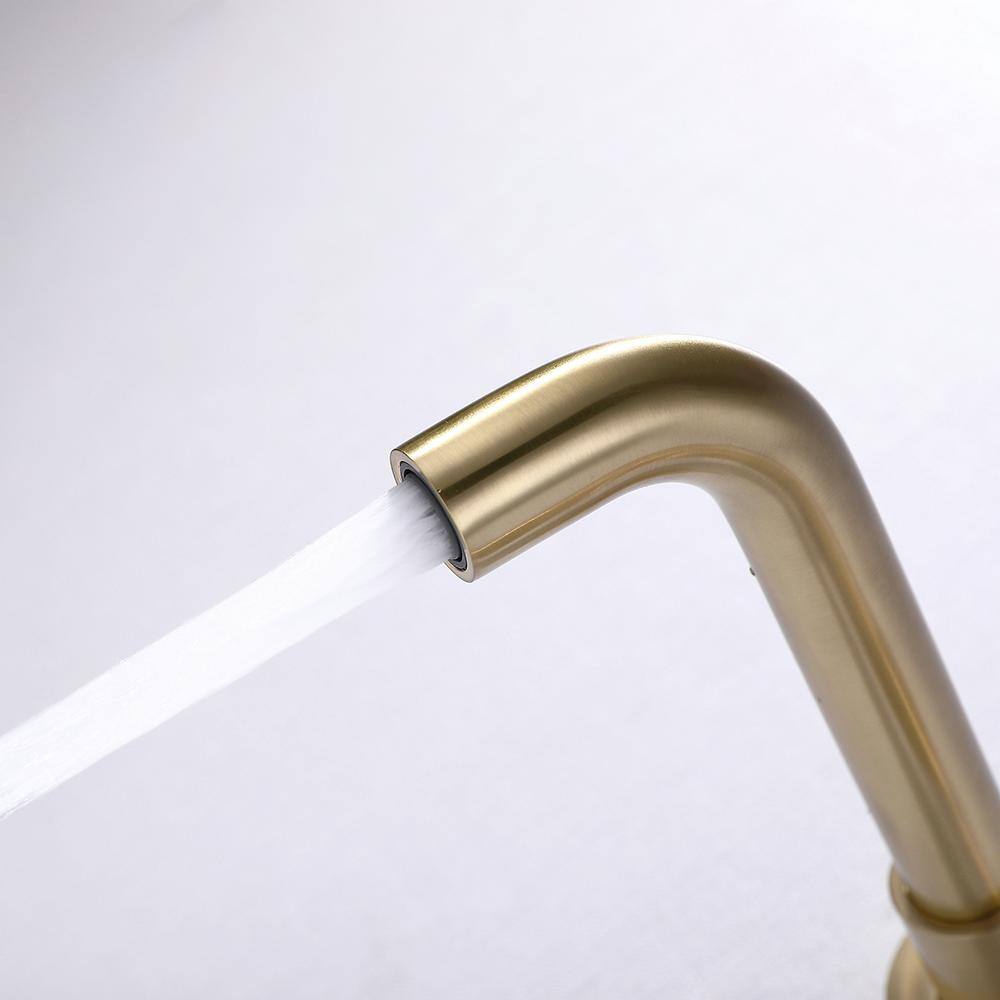 Flynama Wall-Mount Single-Handle Bathroom Faucet in Brushed Gold RB-QY-02YG