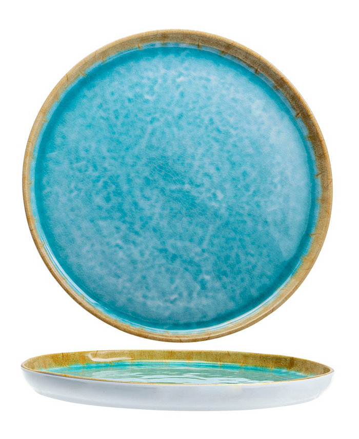 Cosy and Trendy Laguna Azzurro Melamine Unbreakable Dessert Plate Set of 6