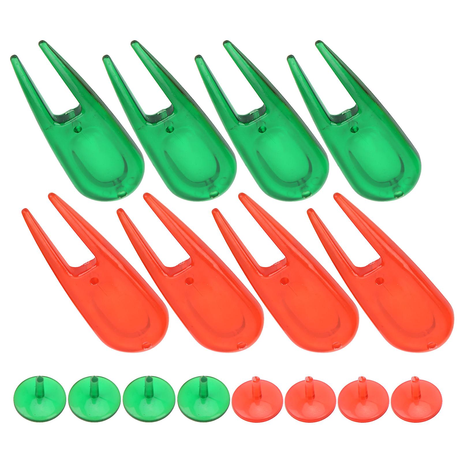 Pe Plastic Golf Ball Divot Tools Pitch Fork Putting Green Repair Kit With Ball Marker