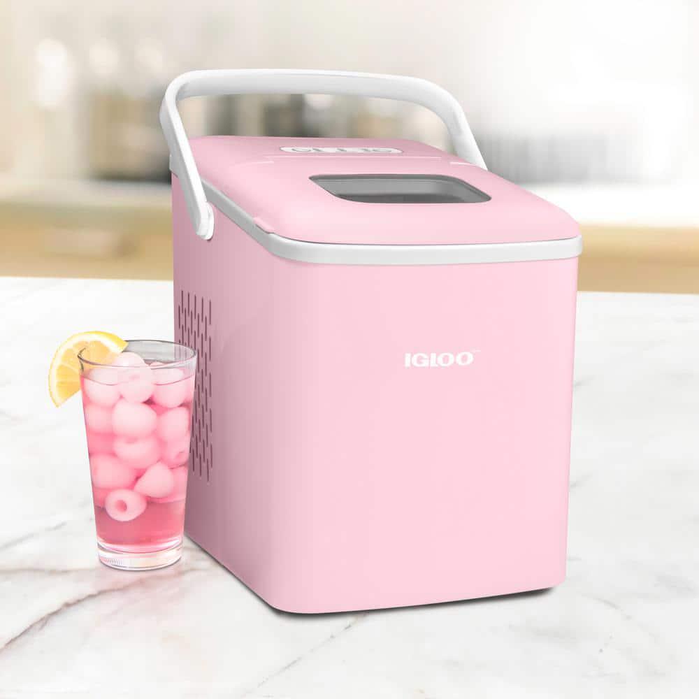 IGLOO 26 lb Portable Ice Maker with Handle in Pink