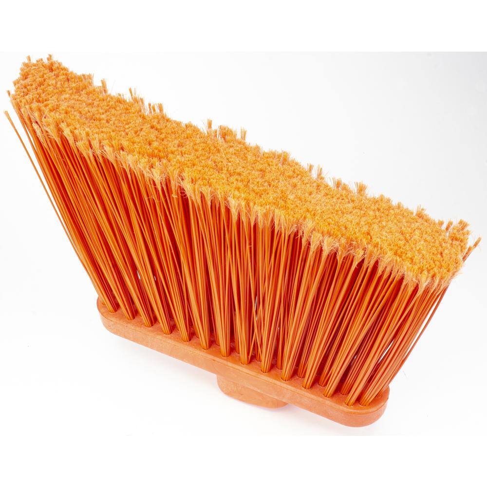 CFS Brands Sparta 12 in. Orange Polypropylene Flagged Upright Broom Head (12-Pack) 36867EC24