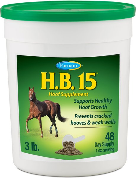 Farnam HB 15 Horse Hoof Supplement， 3-lb bag