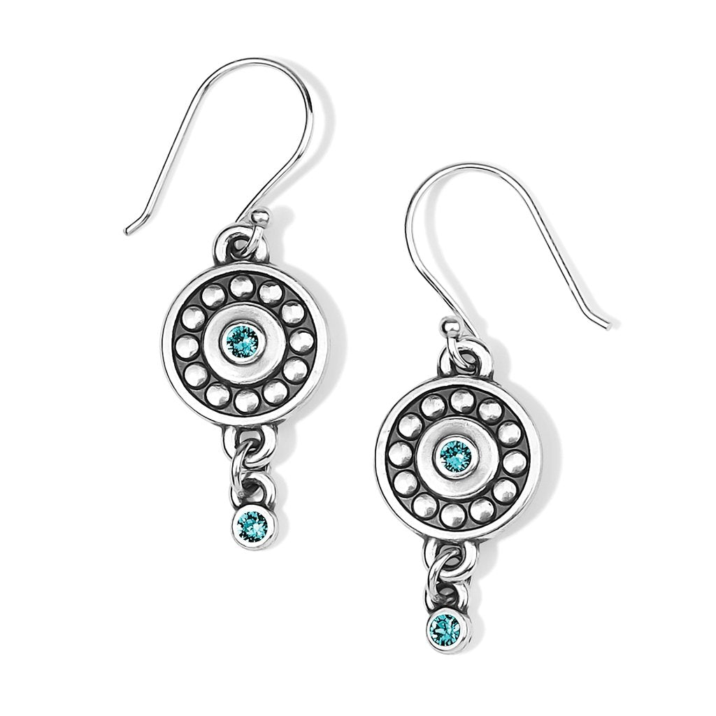 Brighton  Pebble Dot Medali Reversible French Wire Earrings in Zircon (December)