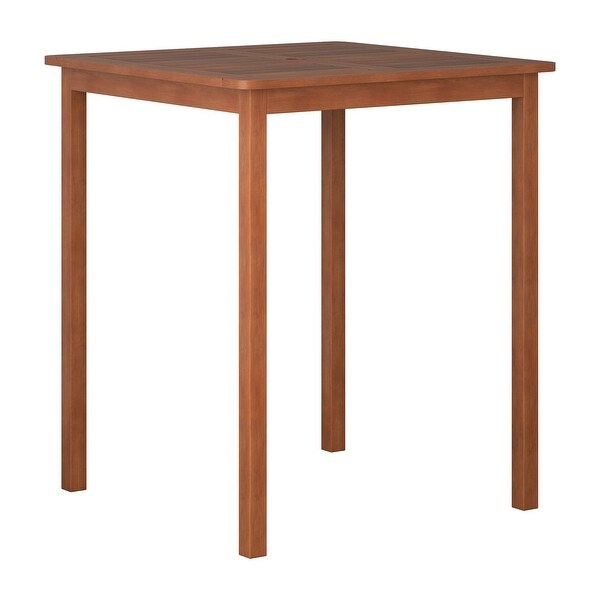 CorLiving Miramar Natural Hardwood Outdoor Bar Height Table