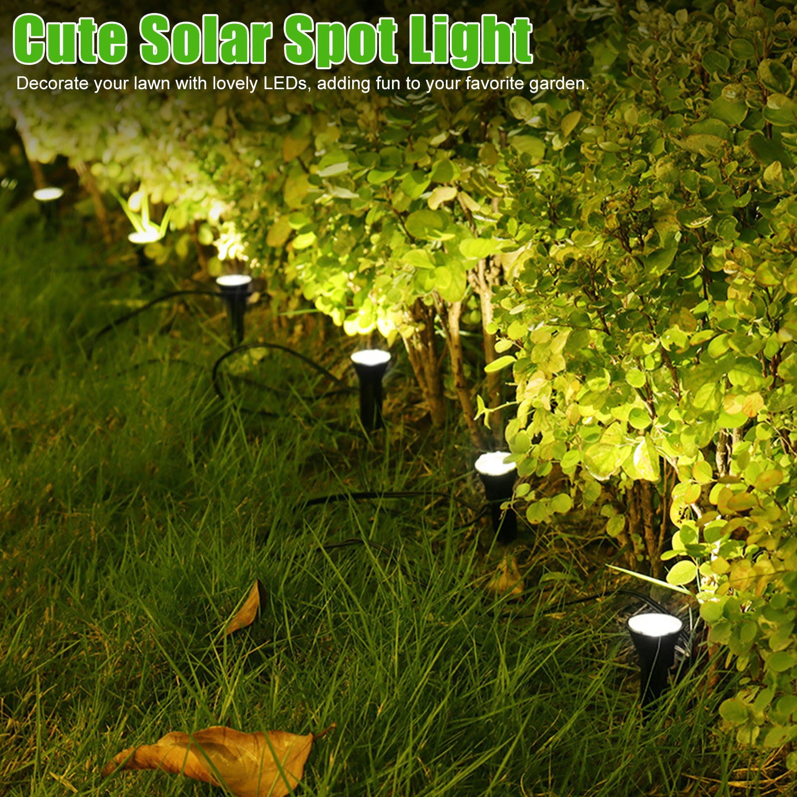 10-in-1 Solar Ground Lights， TSV Solar LED Disk Lights Outdoor Landscape Spot Light String Waterproof for Yard Garden Driveway Patio Pathway