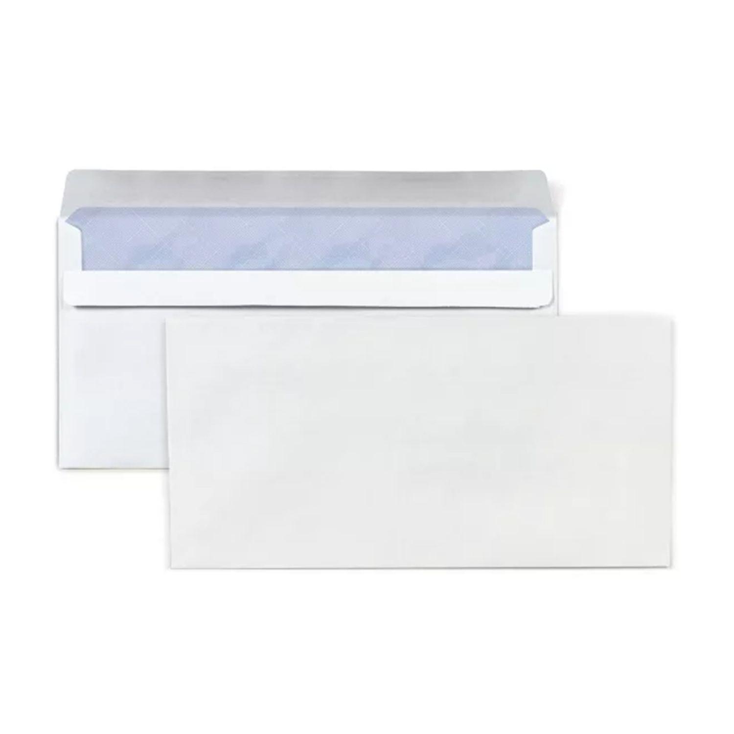 50 white paper envelopes - 11 x 22 cm