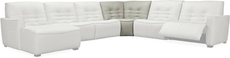 Hooker Furniture Living Room Reaux Grandier 6-Piece LAF Chaise Sectional With 2 Recliners