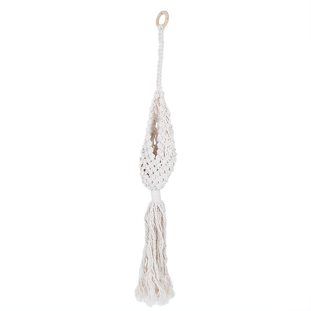 Hand Woven Cotton Rope Hanging Basket Plant Flower Pot Hanger For Balcony Garden Decoration