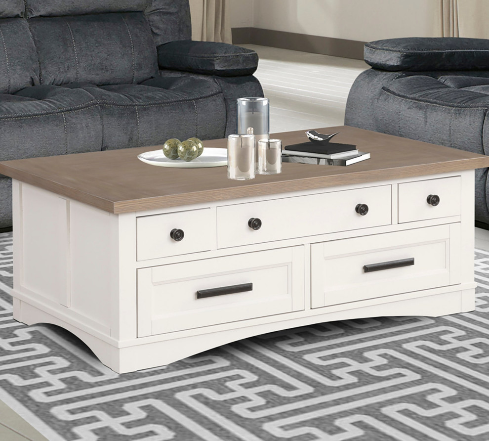 Parker House Americana Modern   Cotton Cocktail Table with Lift Top   Transitional   Coffee Tables   by Parker House  Houzz