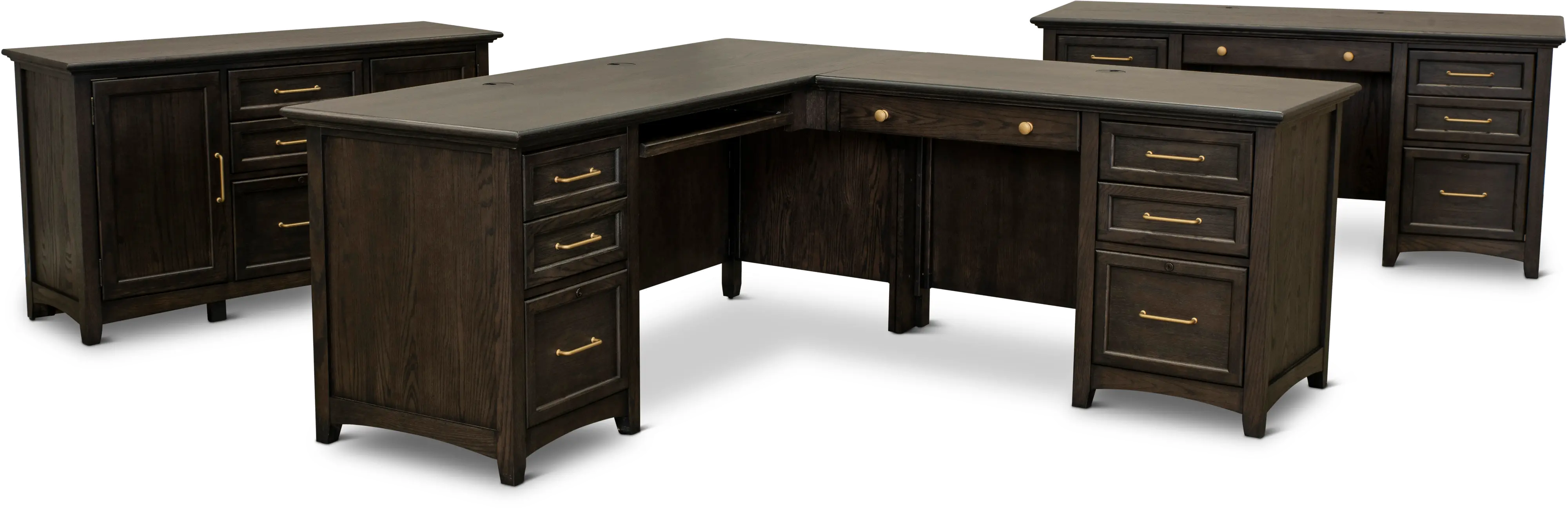 Addison Gray 66 Inch Executive Desk