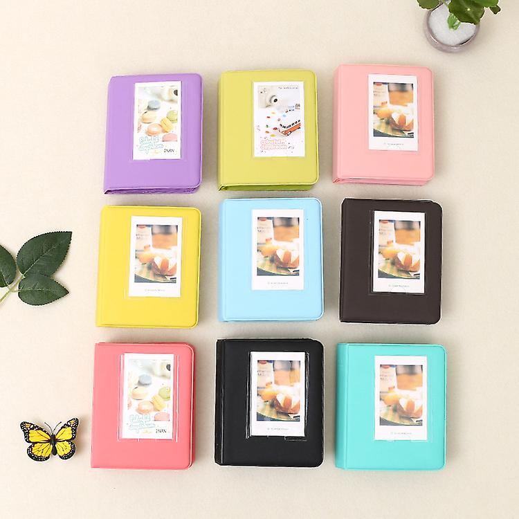 64 Pocket Mini Photo Album， Suitable For Fuji Instax Mini 7s 8 8+ 9 25 26 50s 70 90 Instant Camera And Business Card (16 Pages)-white.