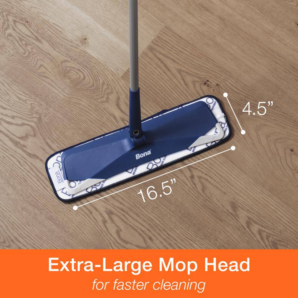 Bona Premium Hard-Surface Floor Microfiber Flat Mop 32 oz. Hardwood Cleaner and 32 oz. Hard-Surface Cleaner AX0003615