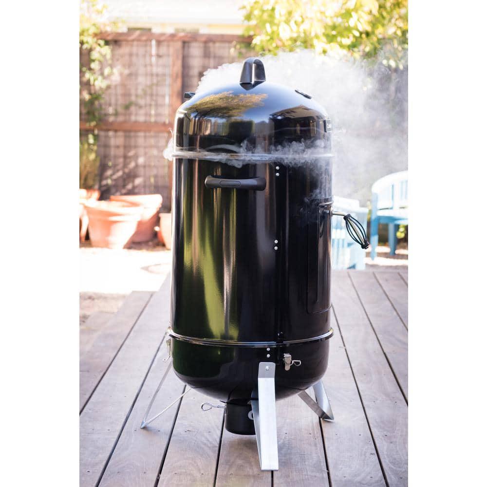 Cuisinart 16 in Vertical Charcoal Smoker and Grill in Black