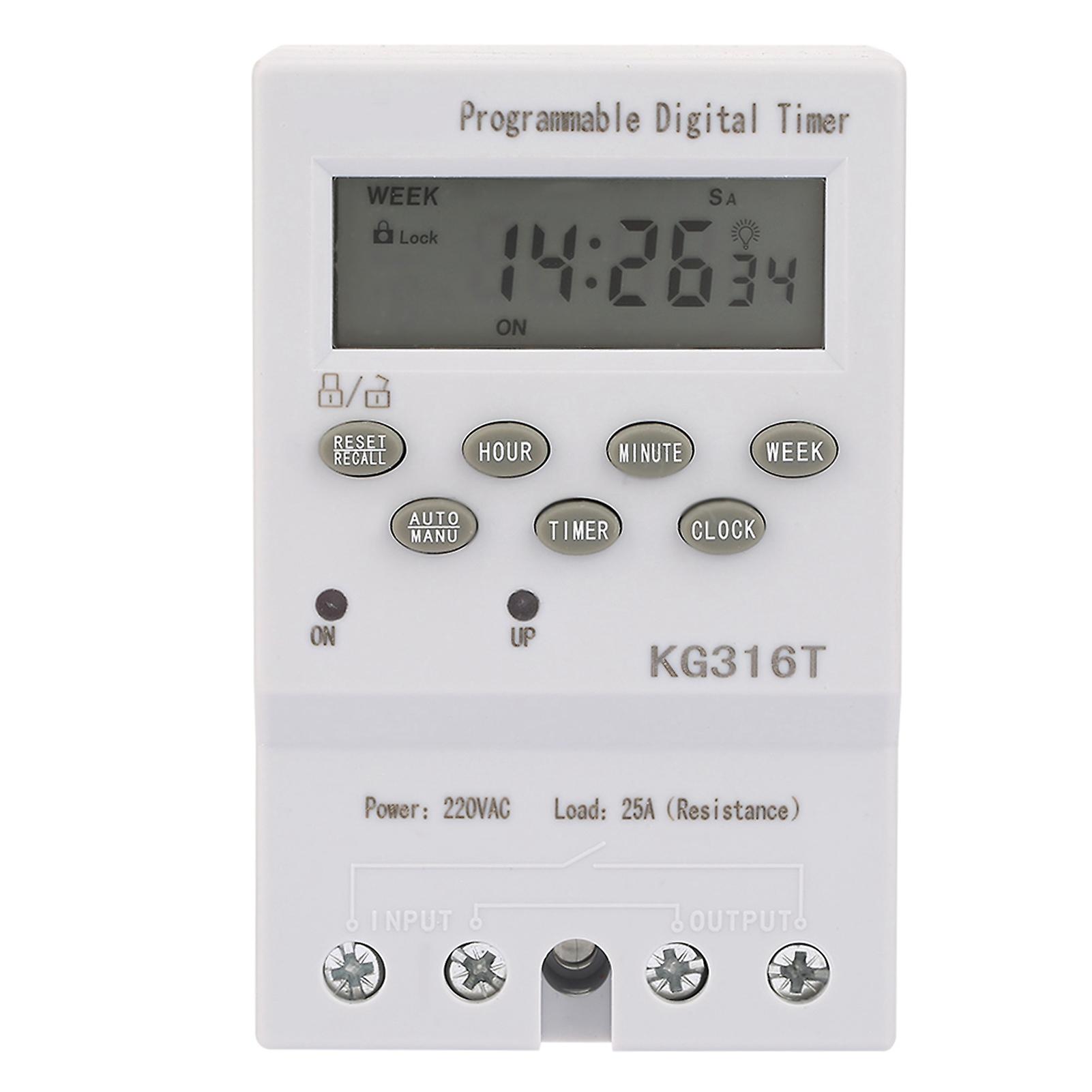 Kg316t 220v Microcomputer Time Control Switch Programmable Automatic Digital Timer Switch