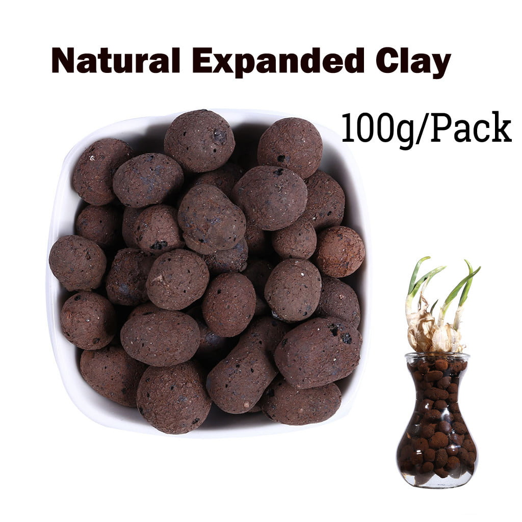 Yiwula Organic Expanded Clay Pebbles Grow Media Orchids Hydroponics Aquaculture 100g