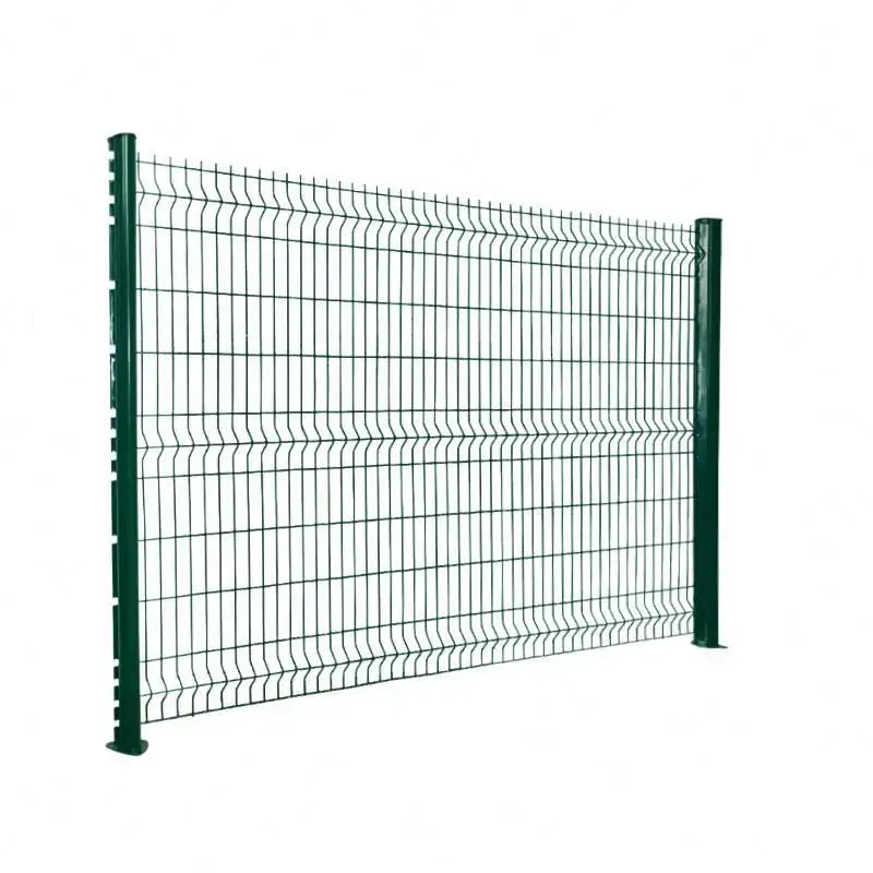 Factory Supply 3D Welded  Curved Panels Wire Mesh Fences Backyard  Wire Diameter Galvanized Security Double Wire Mesh Fences/