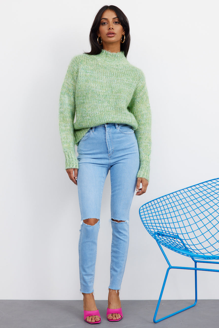 Ascent To Cuteness Knit Jumper Green