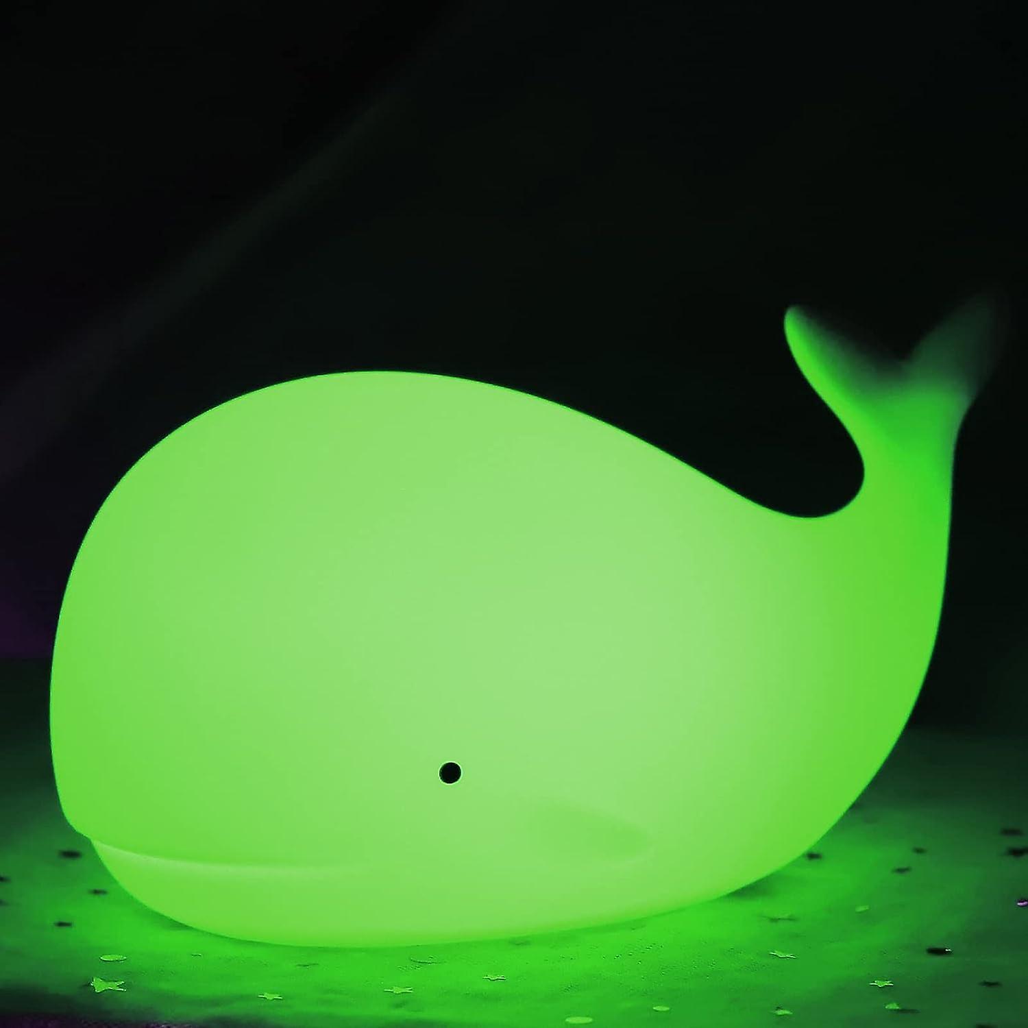 Kids Night Light， Whale Nursery Led Night Lights With Timer Baby Nightlight Cute Animal Night Lamp， Birthday Christmas Gifts For Girls And Boys