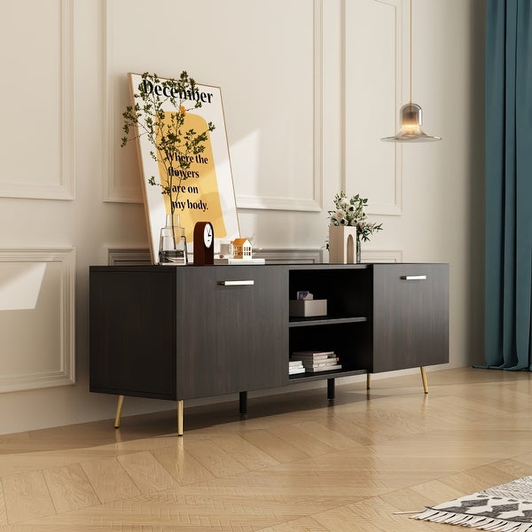 Entertainment Centers TV Stand With 2 Doors