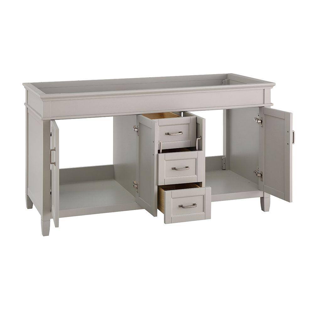 Home Decorators Collection Ashburn 60 in. W x 21.75 in. D Vanity Cabinet in Grey ASGRA6021D