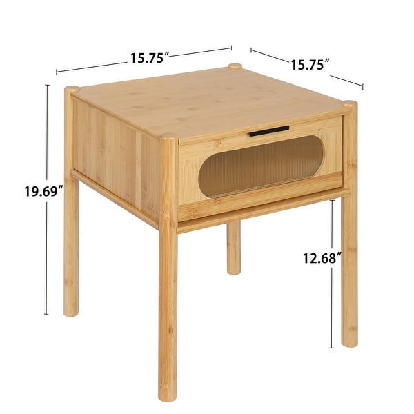 Modern 1 Drawer Side Table Nightstand