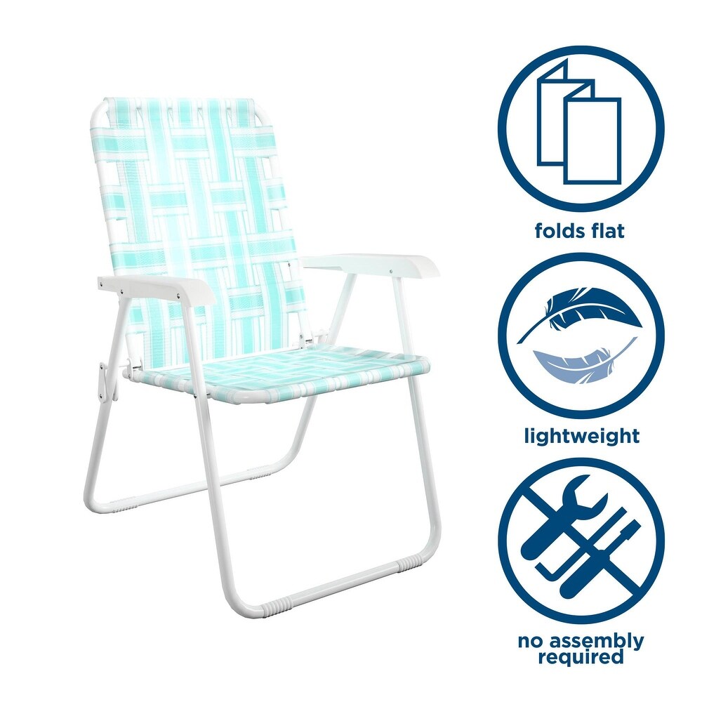 The Novogratz Poolside Gossip Collection Priscilla Folding Chair (2 Pack)