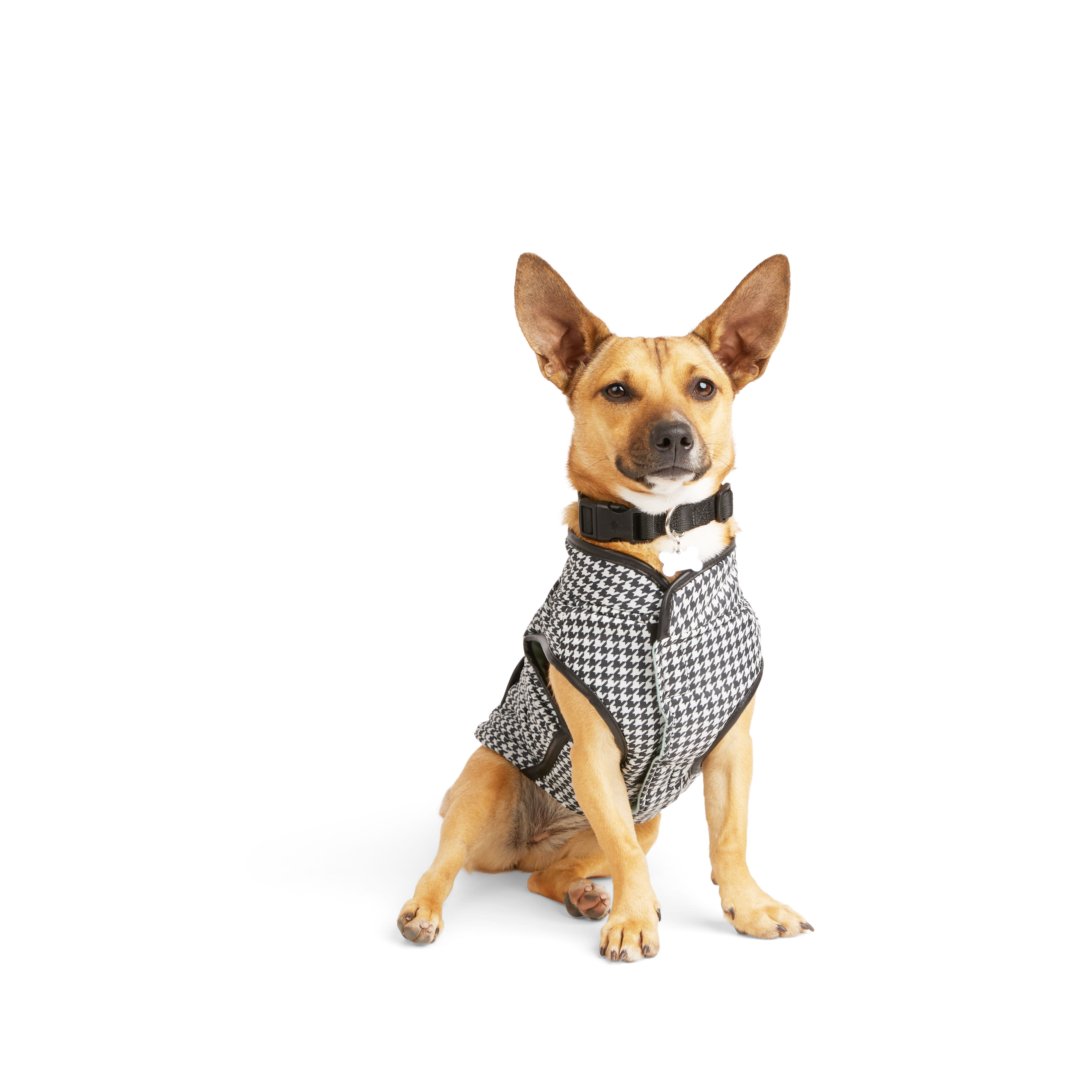 YOULY Houndstooth Dog Vest， XX-Small