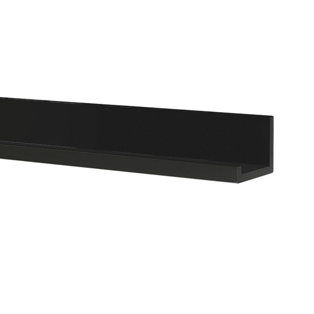 Set Of 2 Picture Ledge Shelves Black Inplace