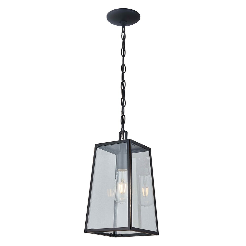 1 Light Outdoor Hanging Lantern in Imperial Black Finish   Imperial Black