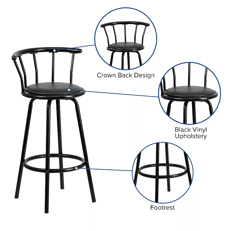 Flash Furniture Crown Back Bar Stool