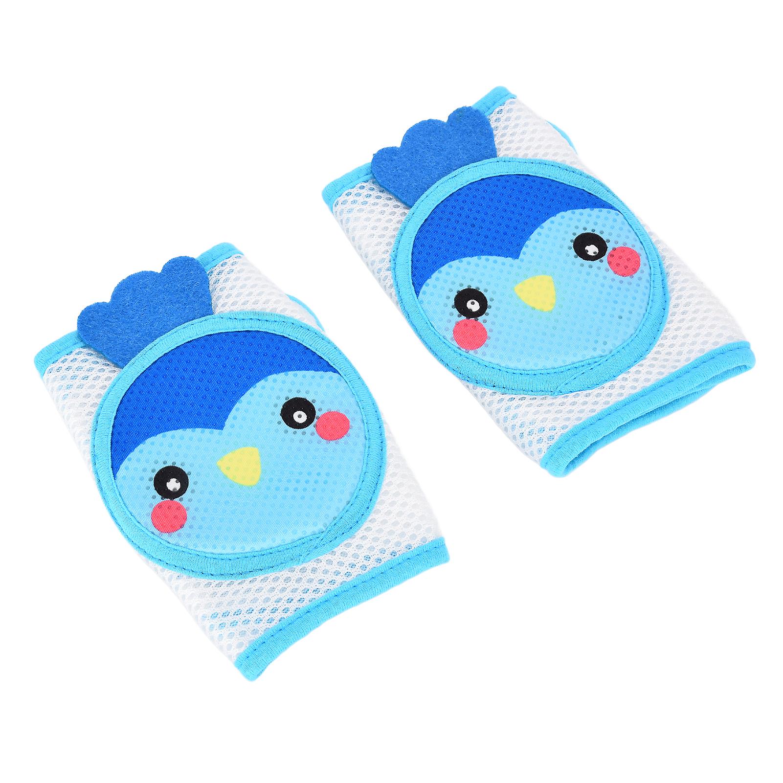 Toddlers Crawling Pads Adjustable Thicken Infant Knee Elbow Pads Guards Protectors For Babyblue