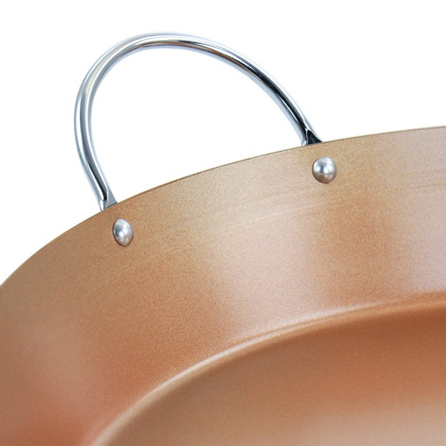 Oster Stonefire Carbon Steel Nonstick 16 Inch Paella Pan In Copper