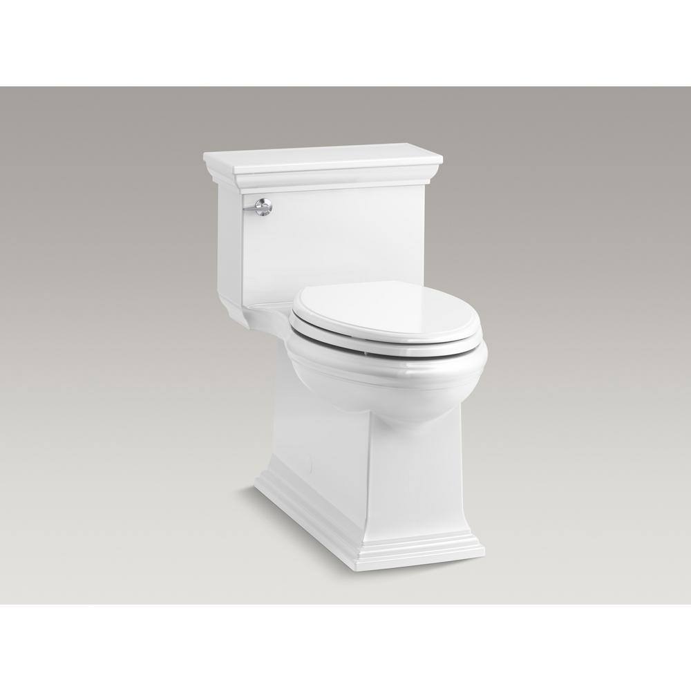 KOHLER Memoirs Stately 1-Piece 1.28 GPF Single Flush Elongated Toilet in White Seat Included K-6428-0