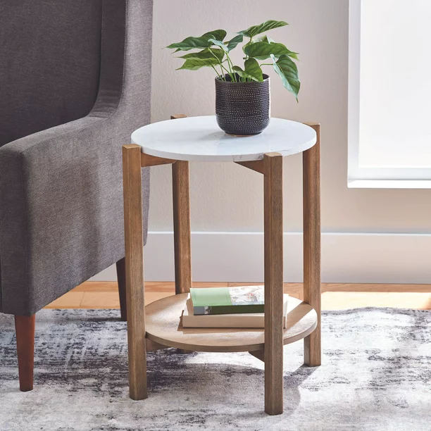 Better Homes and Gardens Round Marble End Table