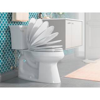 KOHLER Highline Arc the Complete Solution 2-Piece 1.28 GPF Single Flush Round-Front Toilet in White Seat Included (9-Pack) K-78253-9-0