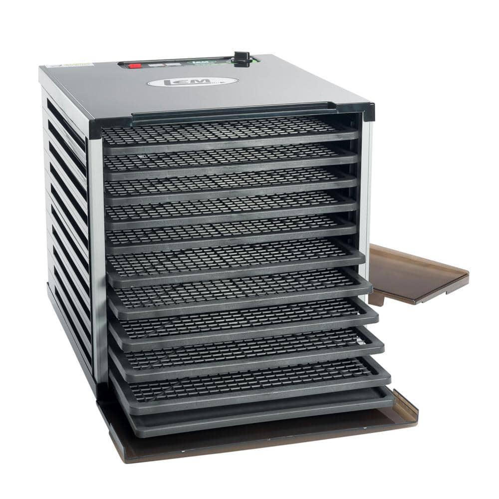 LEM Mighty Bite 10Tray Black Food Dehydrator with Temperature Control