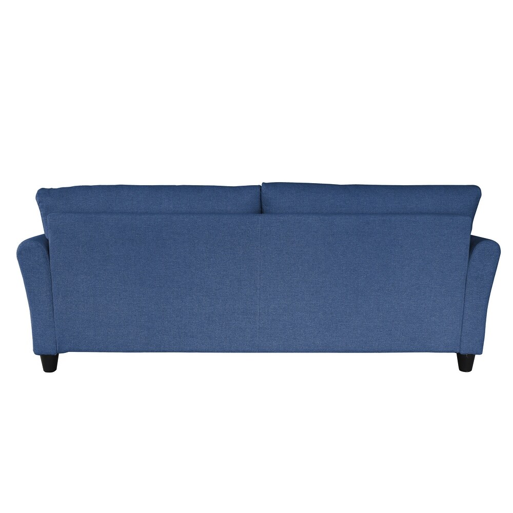 Blue Linen Three seat Sofa