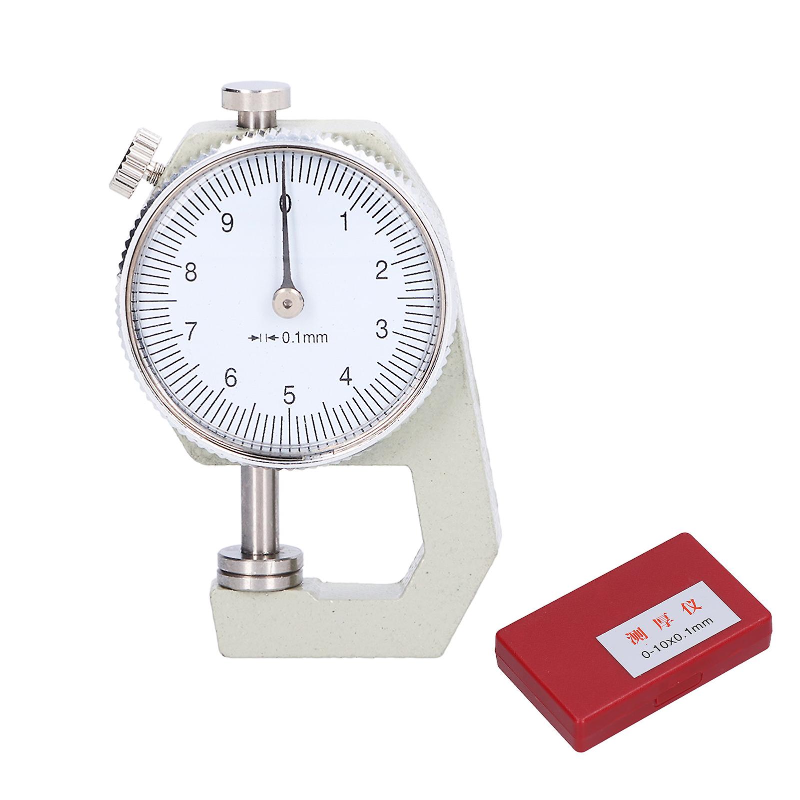 Round Dial Thickness Gauge 0 To 10mm Metal Plastic Sturdy Durable Accurate Metal Thickness Gauge For Paper Pipe Board