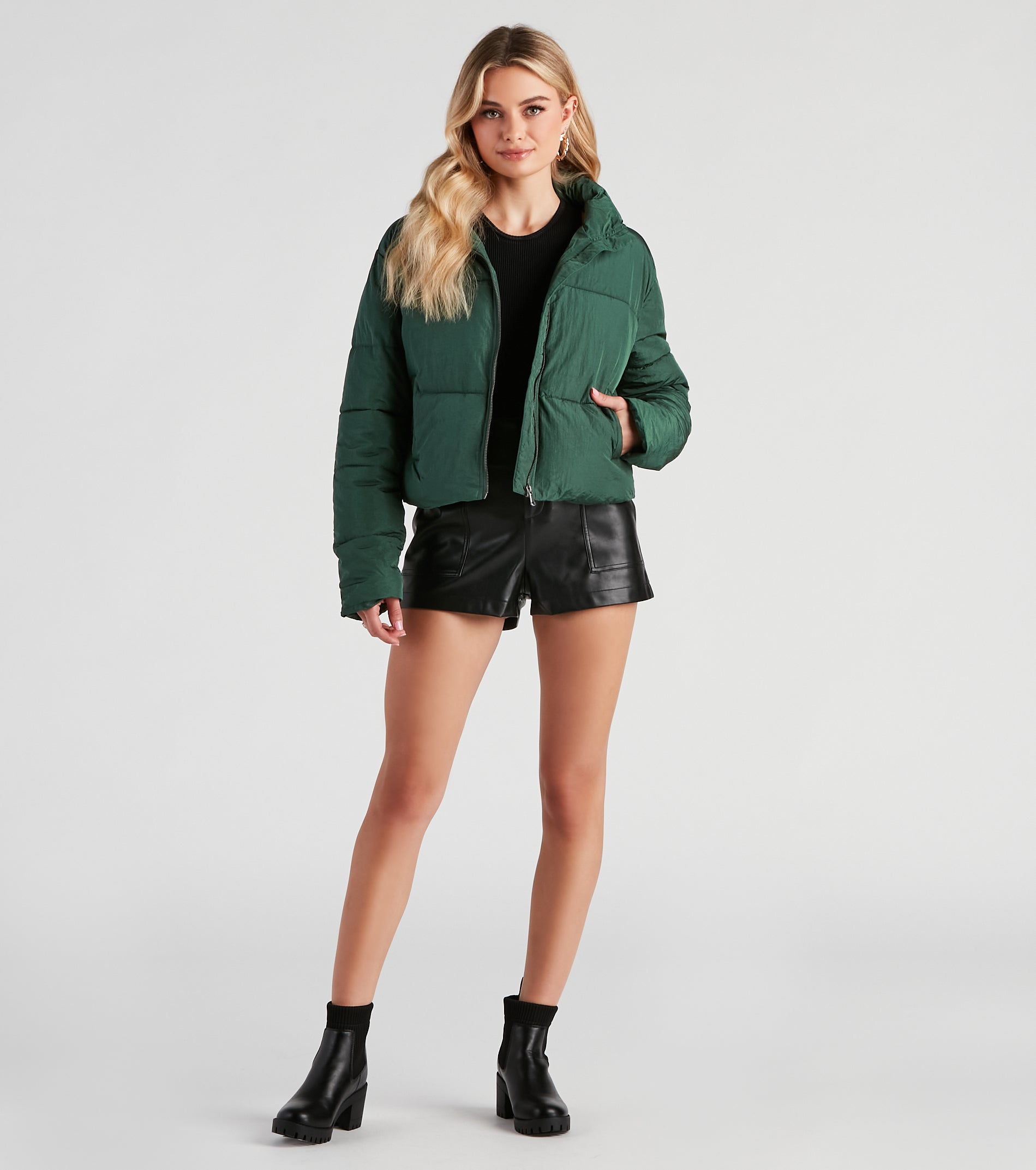 Your Favorite Puffer Crop Jacket