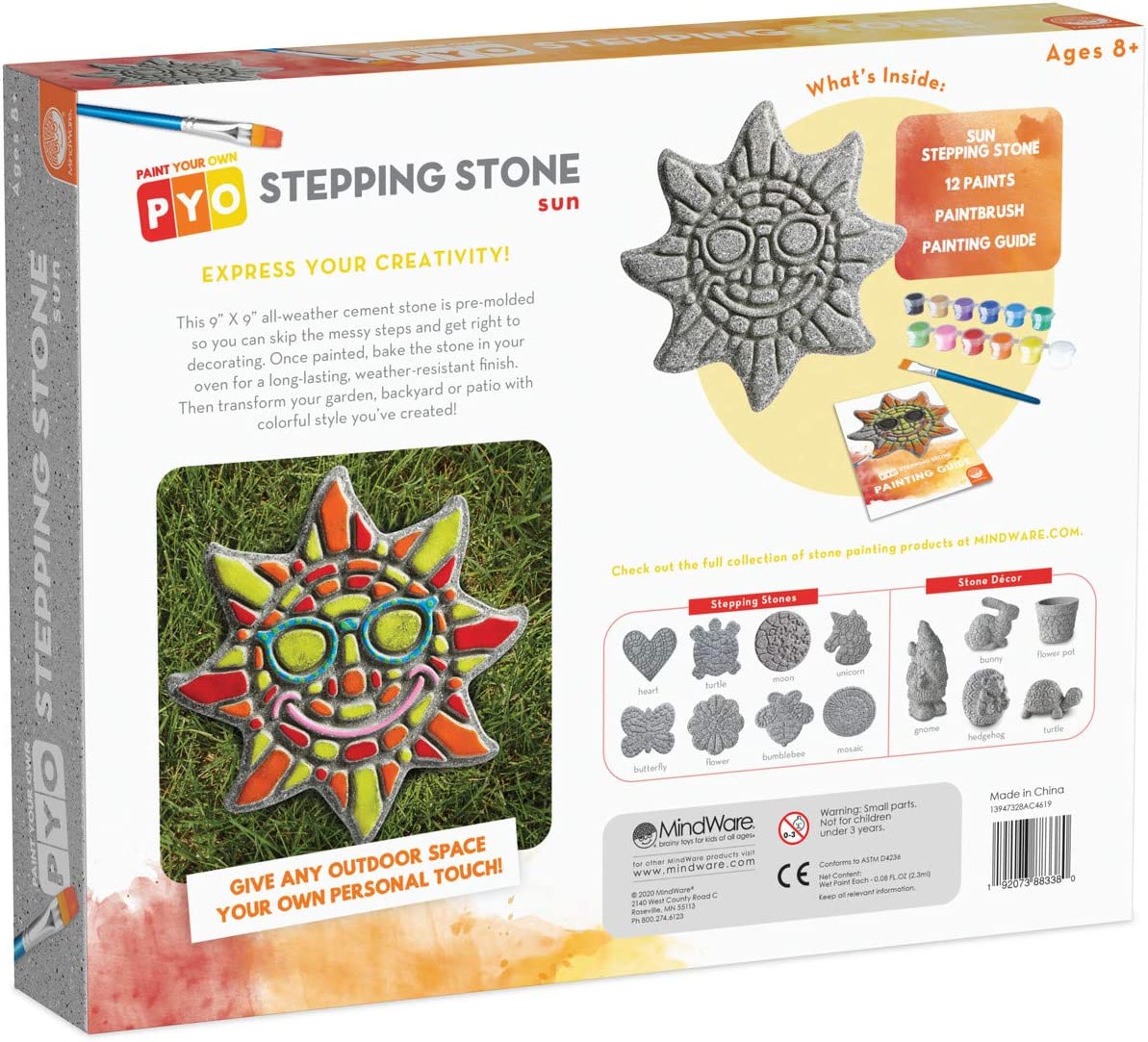 Paint Your Own Stepping Stone: Sun